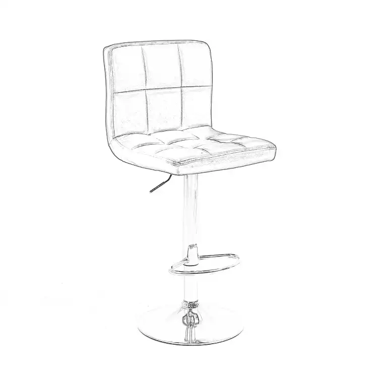 Square back adjustable swivel bar stool vs round back models